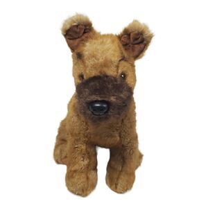 Vintage TY Sheriff German Shepherd Puppy Dog Furry Realistic Plush Brown 2000